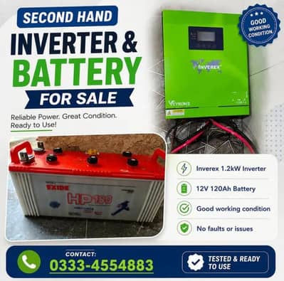 inverter and battery for sale