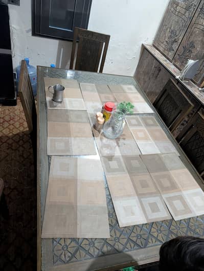 dinning table with heavy carving