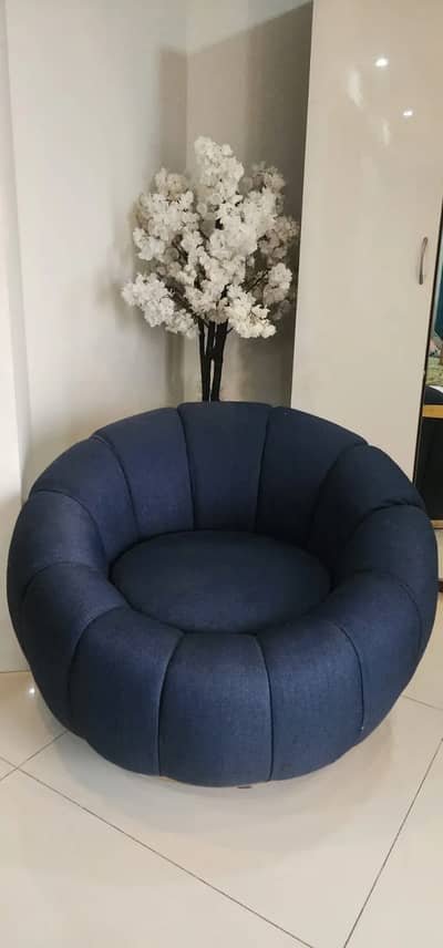 Blue Round Sofa