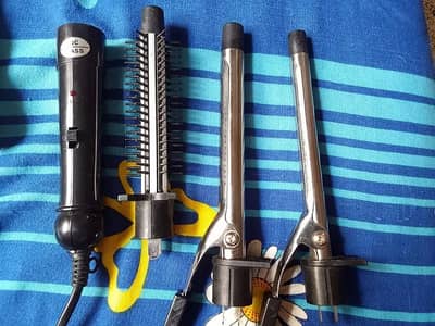 Curling tongs, curling rod, hair curl kit with box