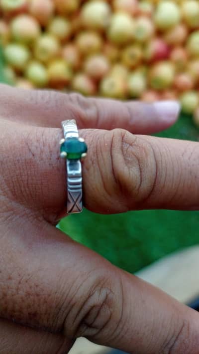 silver ring zamord stone
