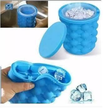 Magic ice cube maker Genie Silicone Rubber ice tray mold. . . Fridge
