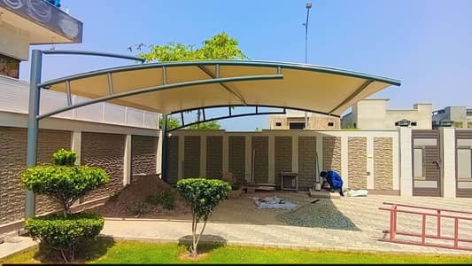 Canopy car parking structure / Awning shades / Pvc garage porch shade