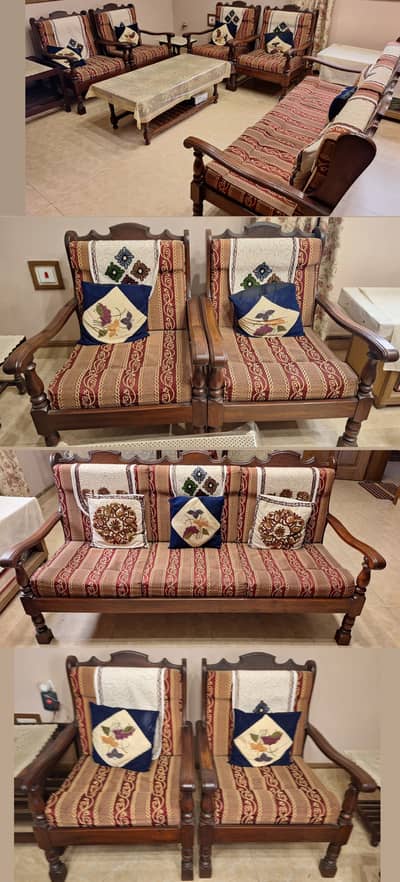 Luxury sofa set - wooden chairs - Room chairs - 7 seater sofa for sale