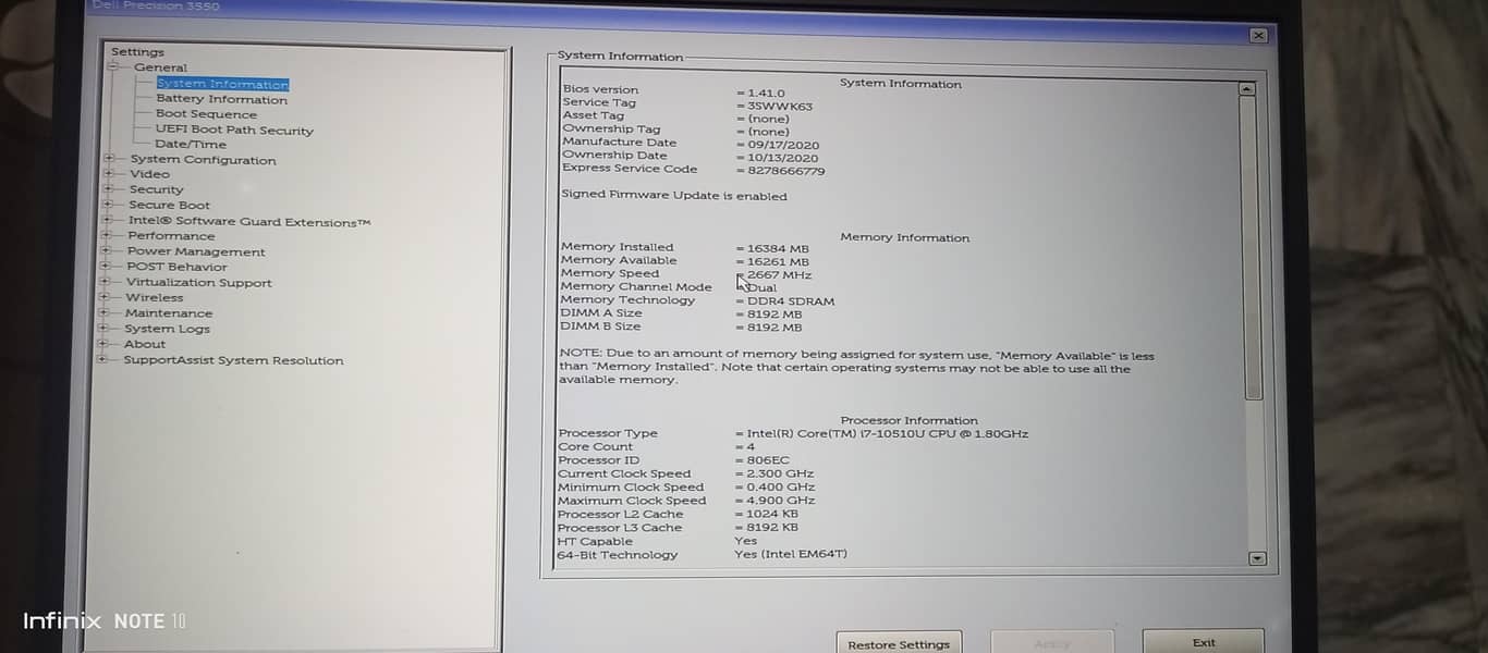 Dell Precision 3550 0