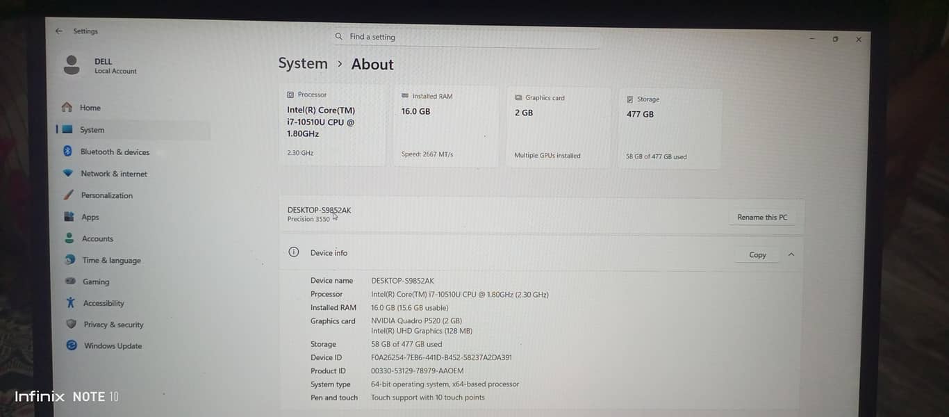 Dell Precision 3550 1