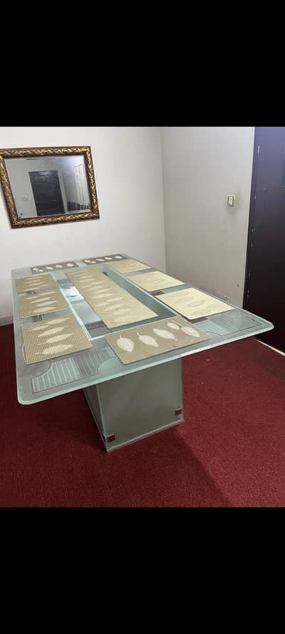 Table || Dining Table || Conference Table || Elegant Frosted Glass Ta