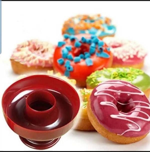Donut Cake Embosser Donut Press Mold Biscuit Stamps Cookie Cutter Kitchen Tools Bakeware Round Size: 8.5 *6.0cm