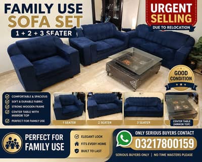 6 seater sofa set with Centre Table