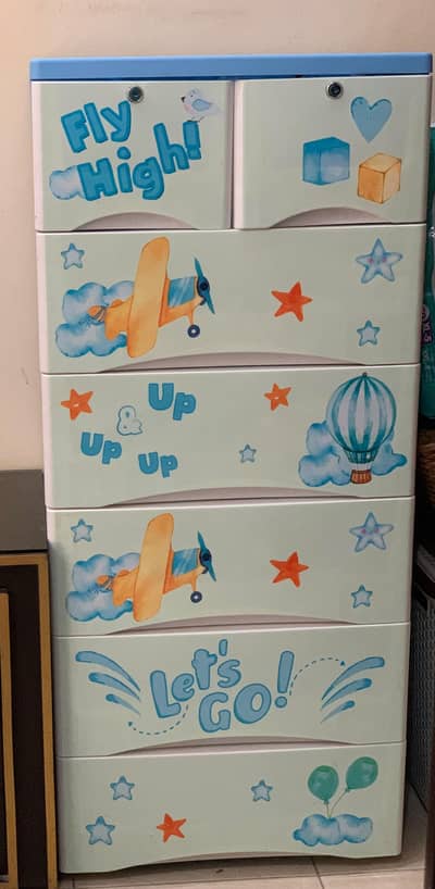 kids wardrobe 7 drawers partition