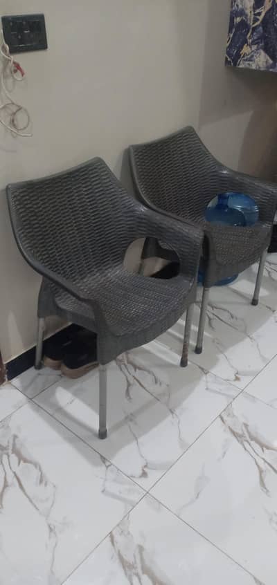 4 Plastic Chairs For Sale