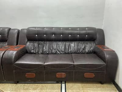 Leather 6 seat Sofa
