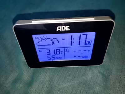 ADE Digital Clock with Light, Alarm, Temprature, Humidity  and Weather
