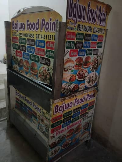 Fastfood Counter,Fryer,Air fryer, Freezer, delivery beg, Cylinder 15kg