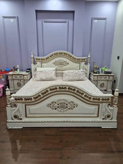 King size bed solid wood bedset