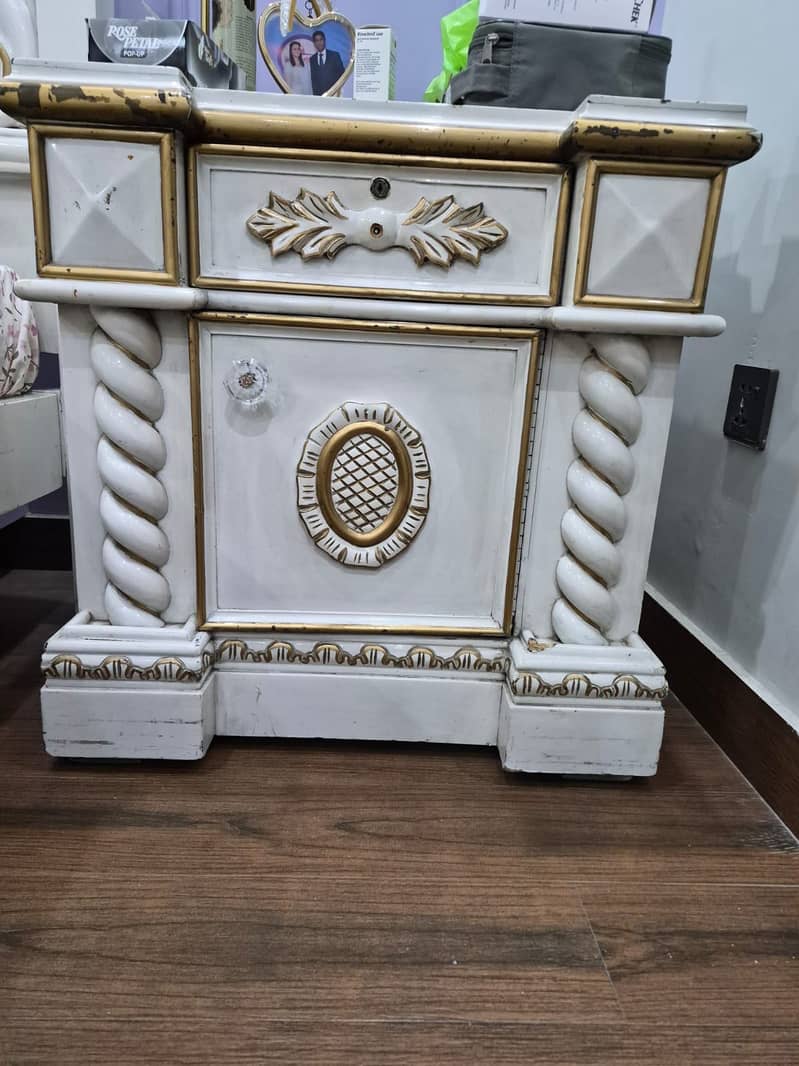 King size bed solid wood bedset 3