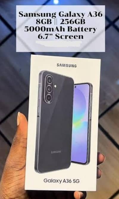 Samsung A36 5g company pack box black colour
