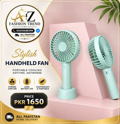 Portable Desk Fan White Foldable ABS Lightweight