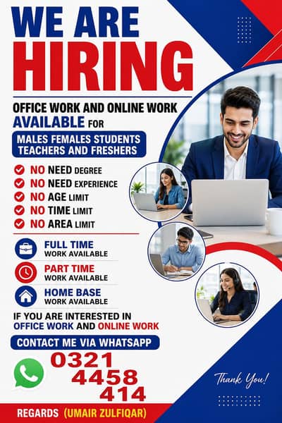 PART TIME WORK AVAILABLE FOR MALES AND FEMALES