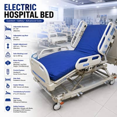 Electric Hospital Bed for Sale / ICU Bed for sale / Hospital Bed
