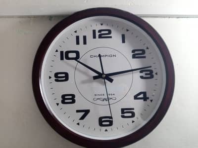 Champion wall clock large size wooden frame