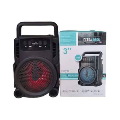 Bluetooth Speaker Black Blue LED Grille