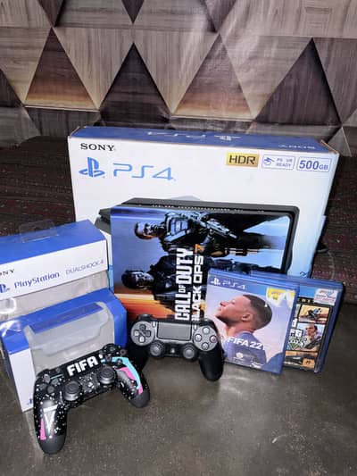 Sony Playstation 4 500GB Slim Edition with Box and Controllers