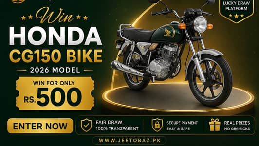 Win Honda CG150 Bike 2026 | Win on JeetoBaz