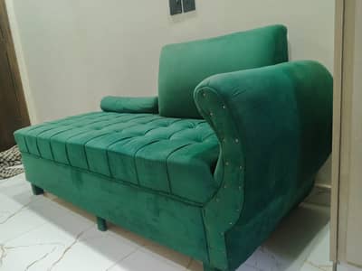 New Stylish Sofa Large Size with Cushion Green Color
