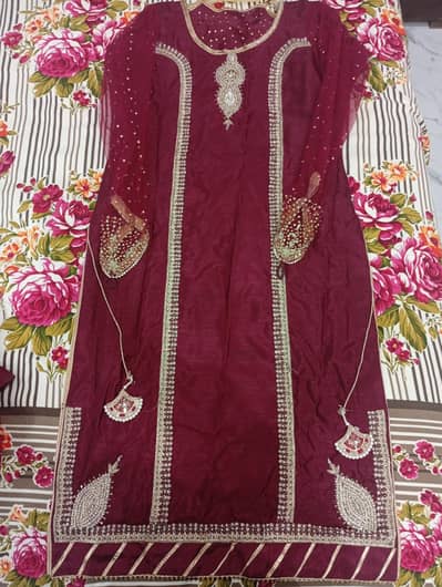 fancy maroon dress