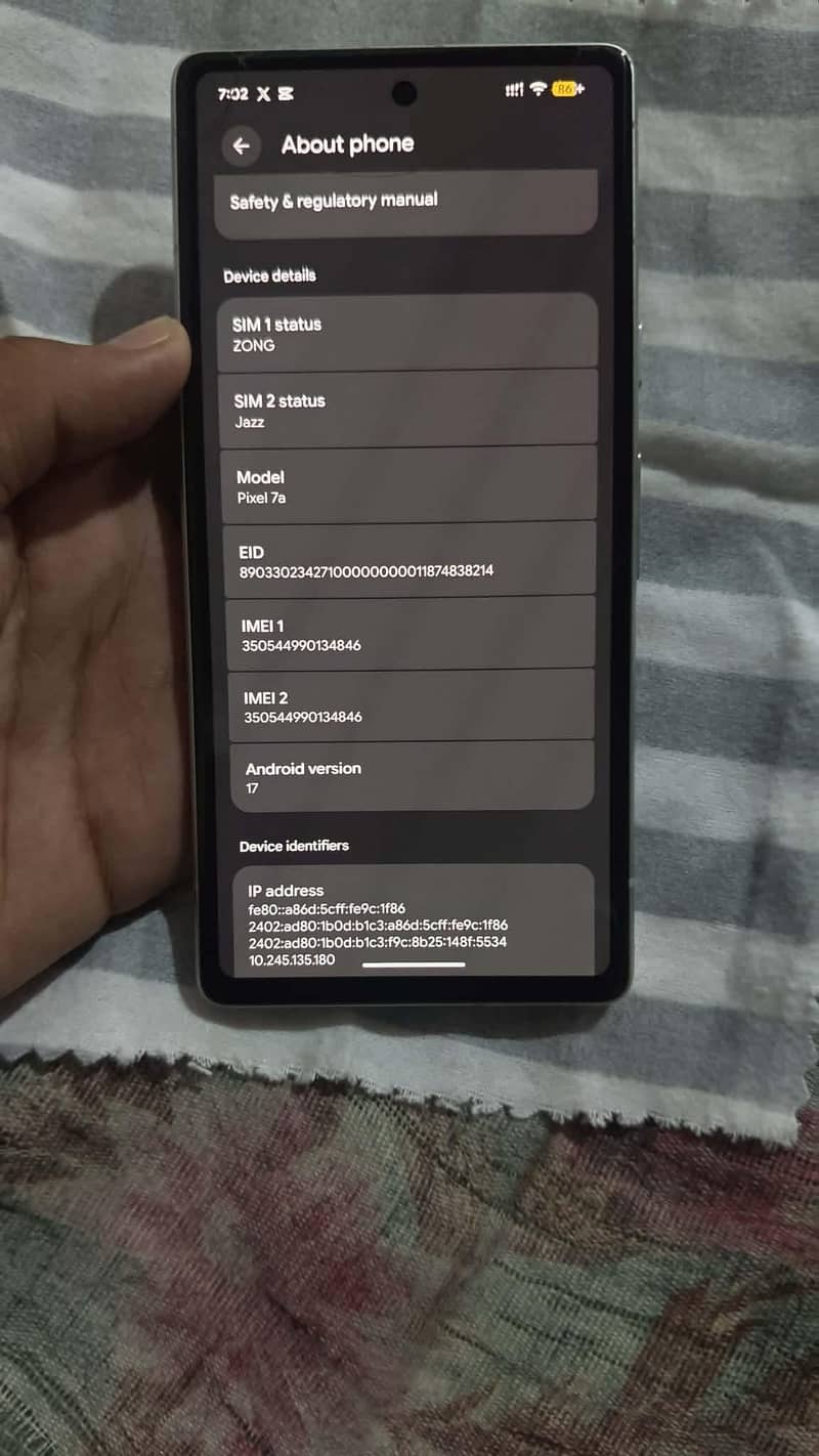 Google Pixel 7a C 7