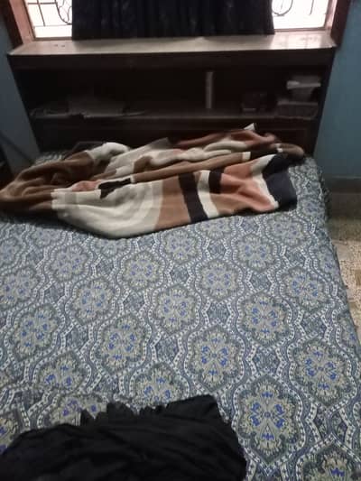Wooden double bed