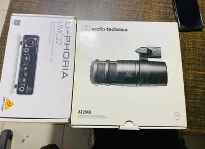  Audio-Technica AT2040 + Behringer UMC22 Studio Setup for Sale