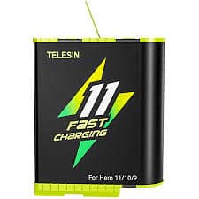 TELESIN 1750mAh Fast-Charging Battery designed for GoPro