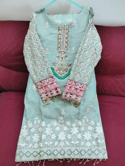 small sized preloved light blue gharara