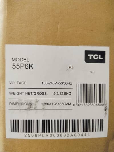 TCL 55 inch smart tv