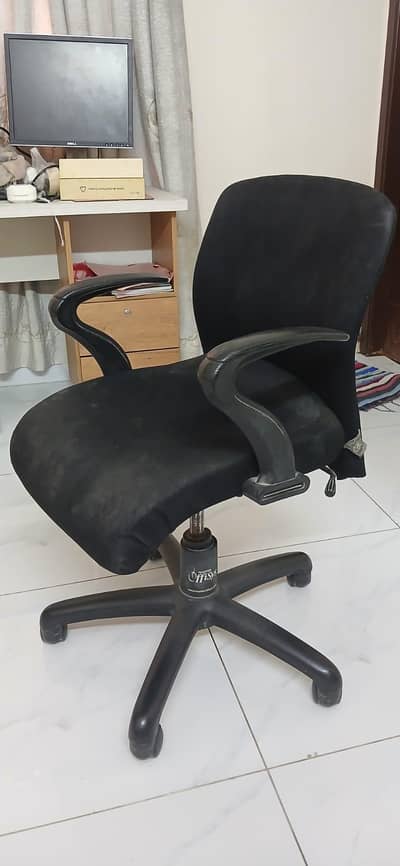 Revolving office chair .