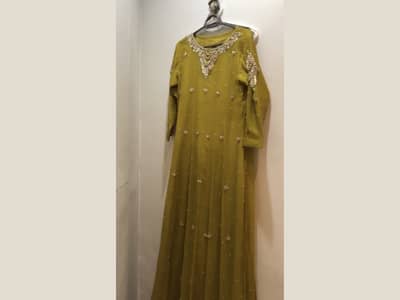 Custom handwork Maxi with dupatta.