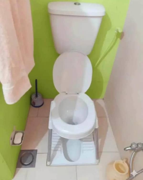 Plastic Bedside Commode Stool with Lid | Patient Toilet Chair | Portable Commode Chair | Heavy Duty