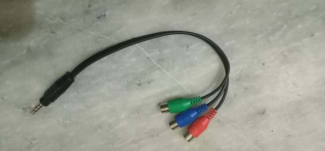 Sharp company branded 3.5mm AUX to 3-RCA component video adapter cable