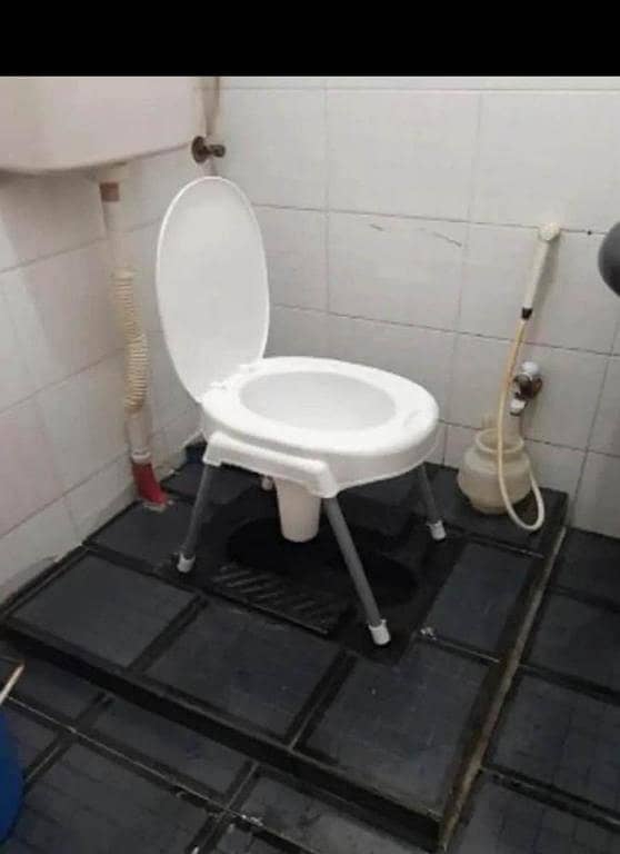 Commode Chair | Portable Toilet Chair | Bathroom Chair for Elderly & Patients