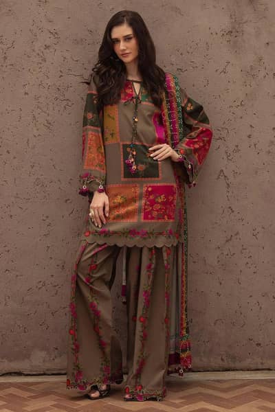 3 Pc's Women Lawn Suit