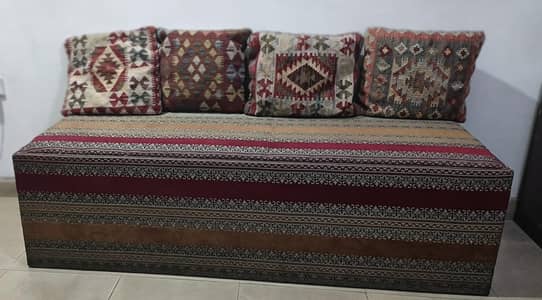 Traditional Diwan / Arabic sofa with cushion covers (not cushions)
