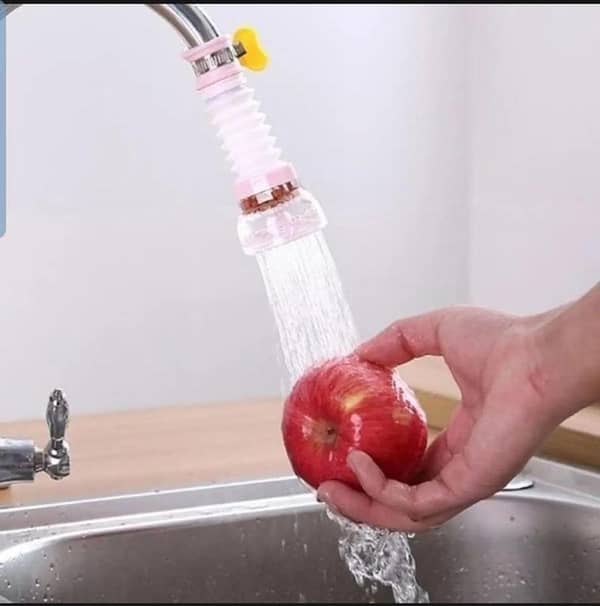 Kitchen Water Filter Splash Shower Tap Water Spray Water Saver Scalable/Rotating/Folding Faucet Water Filter Telescopic Water Saving Nozzle with Filter Faucet Fits Standard Faucets No Leakage EASY CLEAN