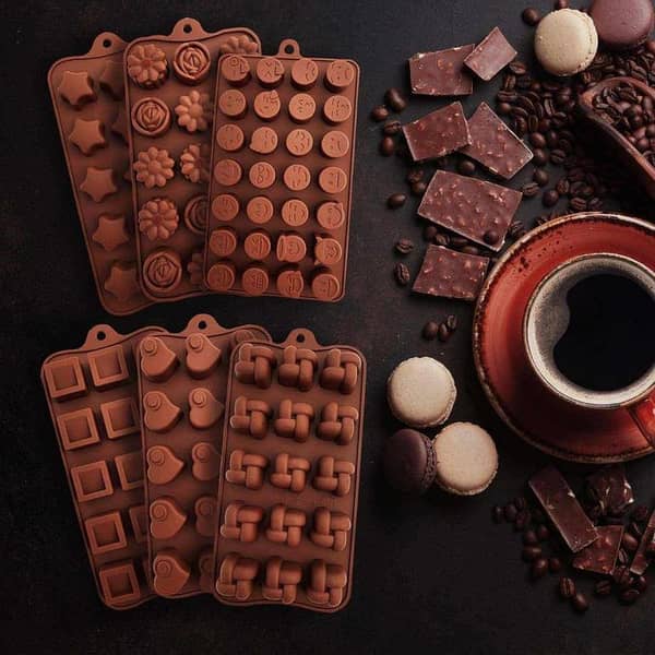 Silicone Chocolate Molds, Candy Molds, Soap Molds, Baking Molds, Set random designs Imported and high quality