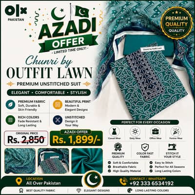 Chunri by Outfit Lawn| Premium Unstitched Collection |Lawn 90/88-90/70