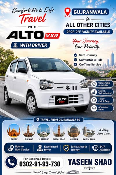 alto with driver pick and drop