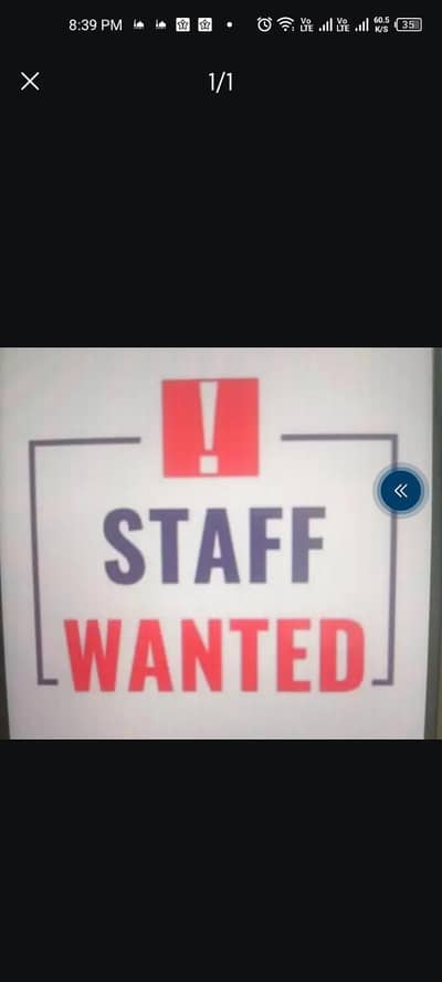 Salesman required 034644 71289