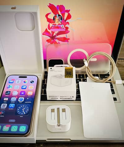 iPhone 16 Pro Max PTA-256gb Dessert with box and charger (read Ad)