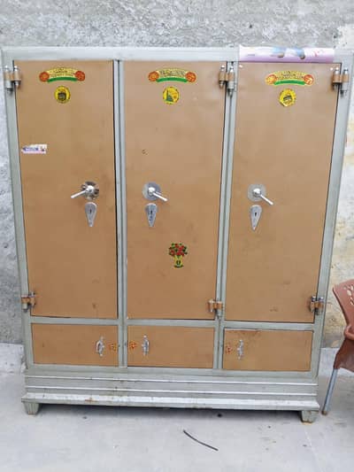 3-Door Metal Wardrobe – Used, Excellent Condition